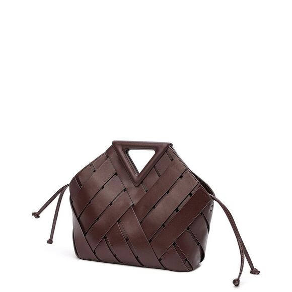 Tiffany & Fred Paris Smooth & Perforated Leather Shoulder Bag - Picture 2 of 3